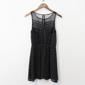 Forever 21 Polka Dot Dress Black Medium